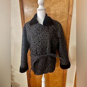 Canvasbacks Vintage Leopard Print Women’s Jacket With Faux Fur